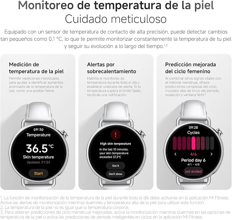 Watch S4 41mm, Smartwatch, Diámetro de 41 mm, Cuerpo Ultraligero de 32g, Pronóstico Menstrual, 150+ Modos Deportivos, Funciones de Seguridad, HyperOS 3, Correa milanesa (Dorado) — foto 7 de 8