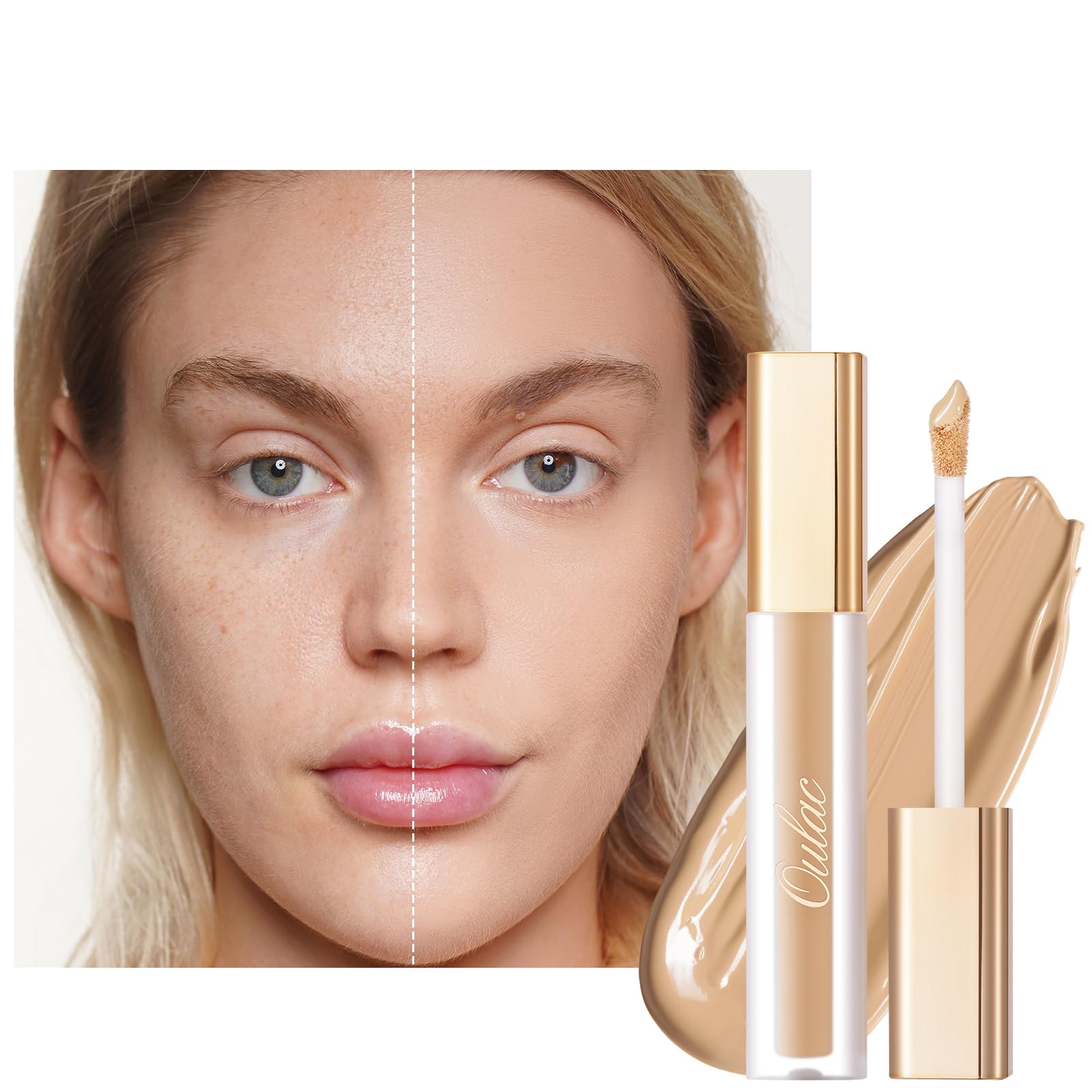 Oulac Concealer Full Coverage, Concealer for Under Eyes, Long Lasting Concealer, Multipurpose Make up Concealer, Moisturising & Hydrating Formula, Shade: C4 Light Medium 3.8 ml