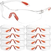 EYEGLASSTOR 8 Pack Safety Glasses Anti Fog Scratch Safety Clear Lenses Eye Protection working Glasses Protective Equipment Security Eyewear for Welding Outdoor Construction Laboratory Chemicals