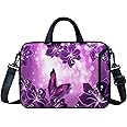 17-17.3 Inch Neoprene Laptop Shoulder Bag Case Sleeve for Women HP Asus Dell (Classic Butterfly)