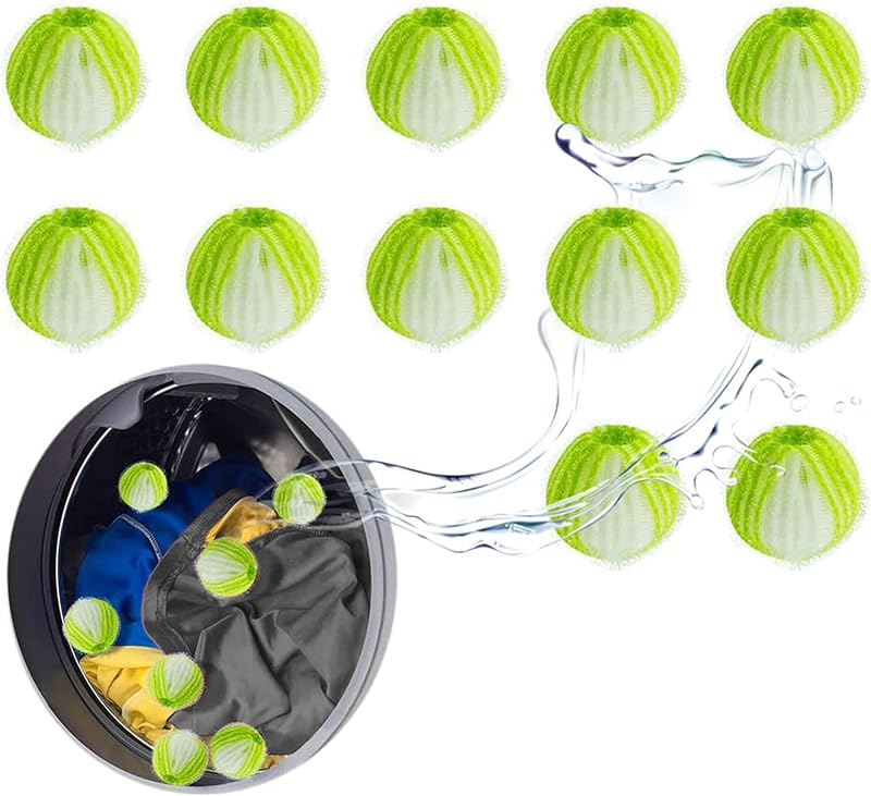 Máquina de lavar 12 peças Apanhador de Pelos, Removedor de Pet Reutilizável, para Gatos, Cães, Fiapos e Sujidade, Compatível com Todas as Máquinas de Lavar