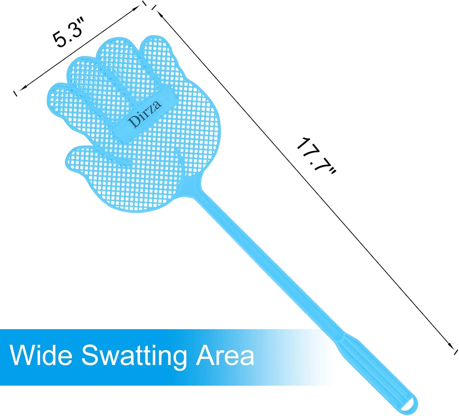 Dirza Fly Swatter - Long Handle - More Thicker Weight up to 1.09 OZs/One -Durable - Colorful Pack of 5: Garden & Outdoor