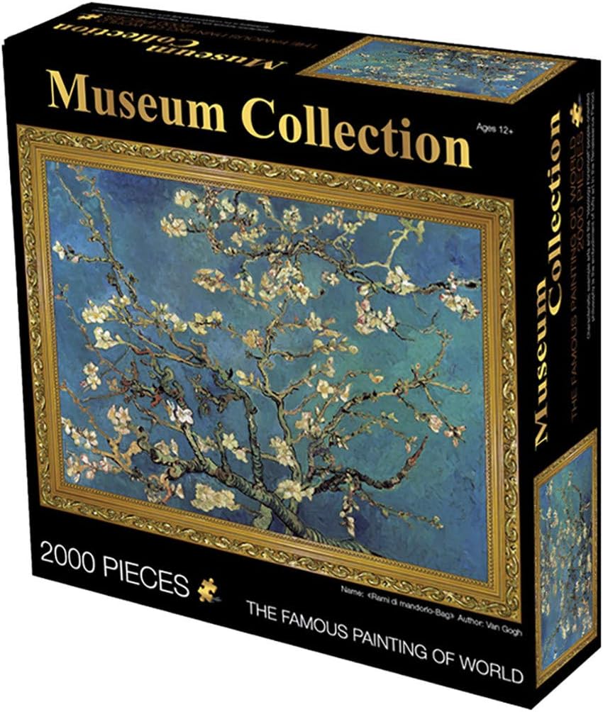 Luxeshion 2000 Pieces Round Jigsaw Puzzle DIY Home Decor Educational Gift Puzzle Toy Museum Collection Puzzle Sets for Family Cardboard Puzzles Brain Challenge for Kids Children 100x70cm