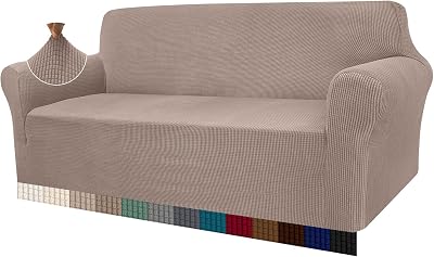 Granbest 3 Seater Sofa Cover High Stretch Non Slip Sand Jacquard Spandex