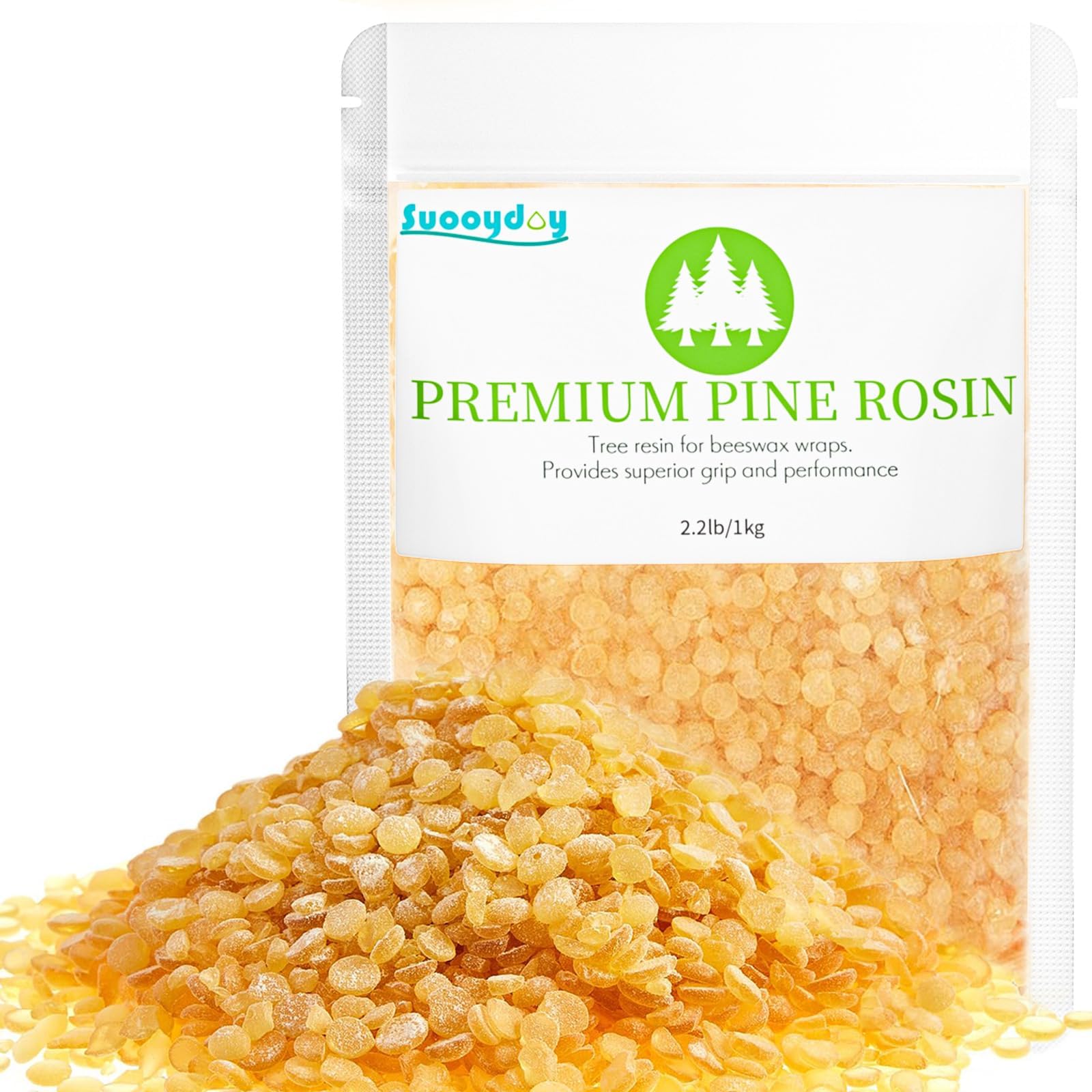 Photo 1 of 2.2 Pound Pine Resin Natural Pine Rosin for Beeswax Wraps Food Grade Rock Rosin Good Gum Grip and Performance Ideal for Musicians Athletes Dancers and DIY Projects (2.2, Pounds)