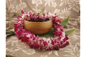 ALOHA ISLAND LEI Fresh Hawaiian Orchid Flower Lei, Single Strand From Hawaii