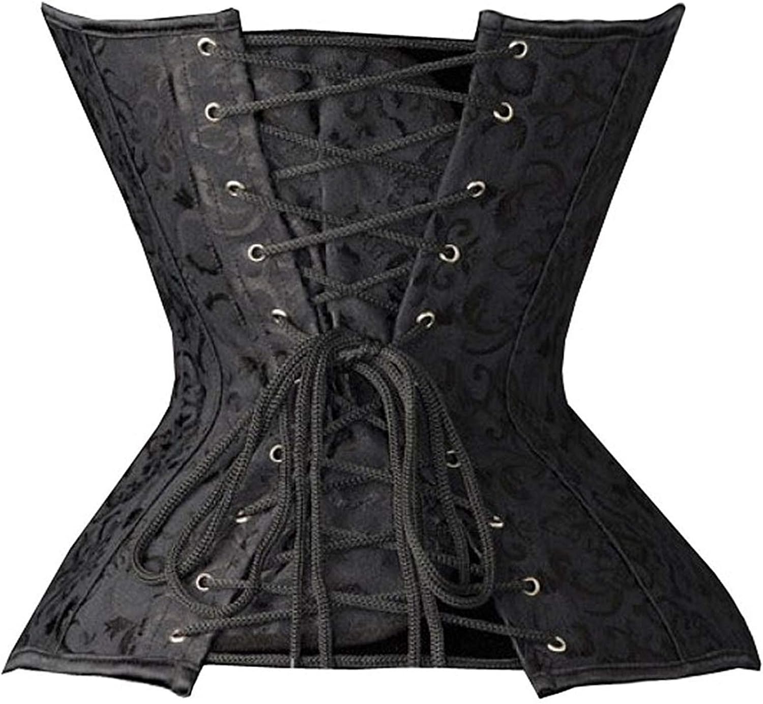 SHAPERX Women's Lace Up Boned Sexy Plus Size Overbust Corset Bustier Top with G-String: Clothing