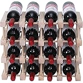 guilai Wooden Stackable Storage Modular Small countertop Wine Rack Cabinet,Freestanding for Floor Wood Wine Bottle Shelf (16bottle)