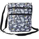 Peanuts Crossbody Bag Snoopy Woodstock All Over Print Passport Travel