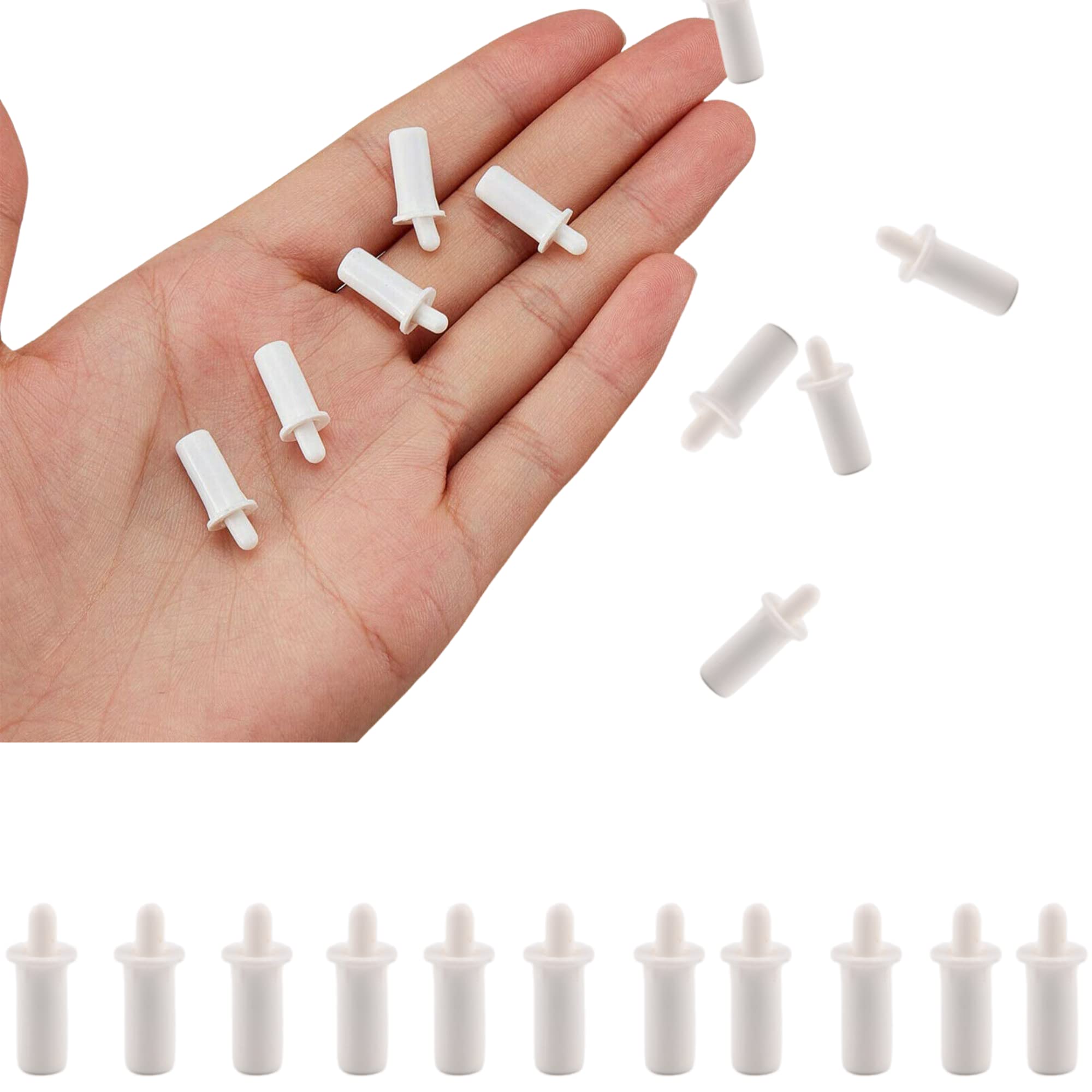 Plantation Shutter Spring Loaded Louver Repair Pins 20mm x 6mm (Pack of 10) – Replacement Pins for Wooden & MDF Plantation Shutters