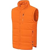 Chrisuno Men's Lightweight Winter Puffer Ski Vest Jacket Packable Outerwear