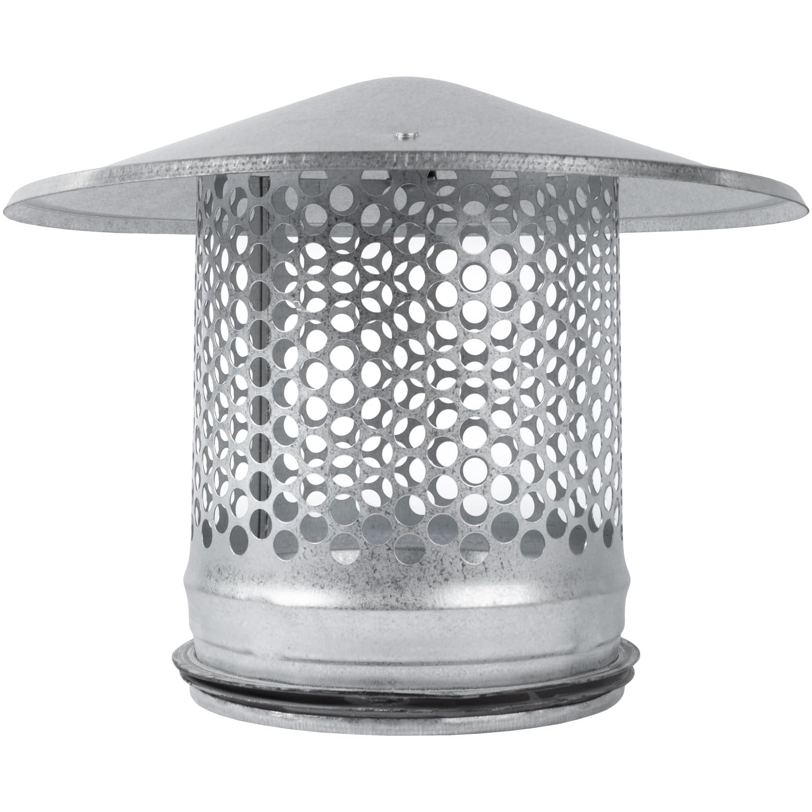 Photo 1 of Vent Systems 5" Inch Chimney Cap – Round Galvanized Steel Exhaust Vent Cover with Rubber Gasket – Weather-proof Roof Flue Cap for Fireplace, Furnace, Dryer Vent, Flue Pipe – Outdoor HVAC Ventilation