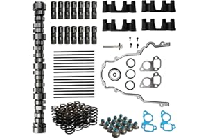 ZIDUASNEB E1840P Stage 2 Camshaft Lifter Kit & Lifters & Springs & Timing Cover Gaskets Compatible with GM 1997-2007 SS2 LS1 4.8 5.3 5.7 6.0 6.2 LS Cam LQ4 LM7