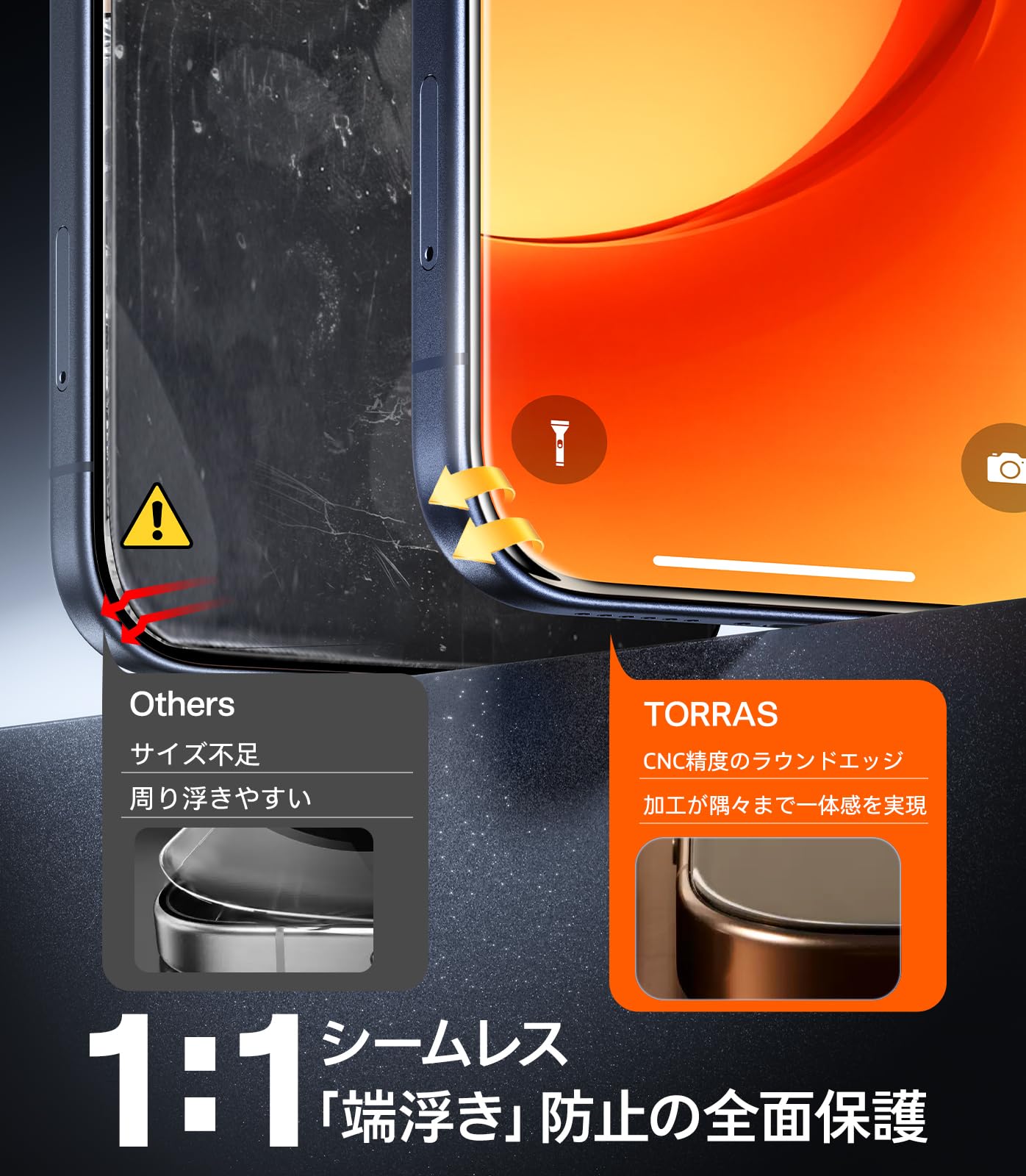 TORRAS GlassGo Ultra Tempered Glass Screen Protector for iPhone 17 (6.3”), Just One Pull, Shockproof, Aerospace-Grade, US MIL, Full Protection, Anti-Fingerprint, Ultra Thin, 9H, No Bubbles, Set of 2