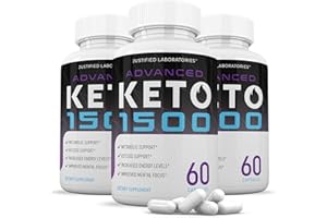 JUSTIFIED LABORATORIES (3 Pack) Advanced Keto 1500 Pills Ketogenic Supplement Includes goBHB Exogenous Ketones Premium Ketosis Support for Men Women 180 Capsules 3 Bottle