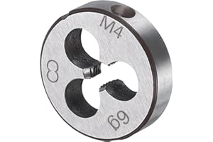 uxcell Round Threading Die M4 x 0.7 Metric Thread Right Hand Screw Cutting Fixed Dies, Alloy Tool Steel Tapping Repair Tool