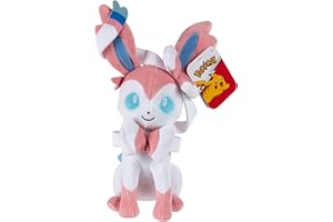 POKEMON Pokémon 8" Sylveon Plush - Officially Licensed - Eevee Evolution Figure - Authentic Soft Stuffed Animal Toy - Valentine's Day & Easter Basket Stuffer Gift for Kids, Boys, Girls - 2+