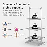Vivo Technologies Electric 3 Tier Heated Clothes Airer 300W 21M Drying Space view 6