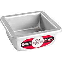 Fat Daddio's Anodized Aluminum Square Cake Pan, 4 Inch x 4 Inch x 2 Inch
