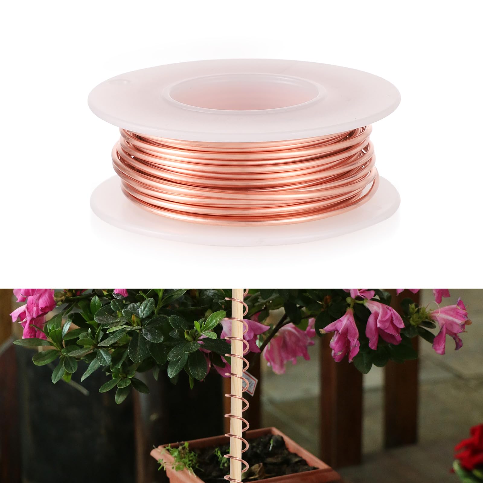 lasuroa 16.4 Feet Electroculture Gardening Antenna, Pure Electroculture Gardening Copper Wire 16 Gauge 99.9% Soft Copper Wire for Growing Plants and Vegetables