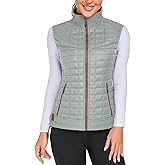 Little Donkey Andy Women's Lightweight Puffer Vest, Warm Outdoor Sleeveless Jacket for Hiking Travel Running Golf