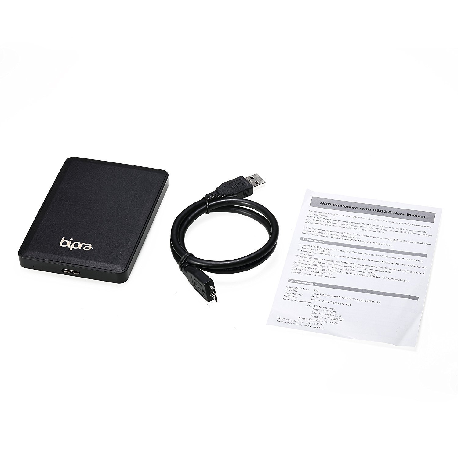 Bipra U3 2.5 inch USB 3.0 NTFS Portable External Hard Drive - Black  (160GB): Amazon.co.uk: Computers & Accessories