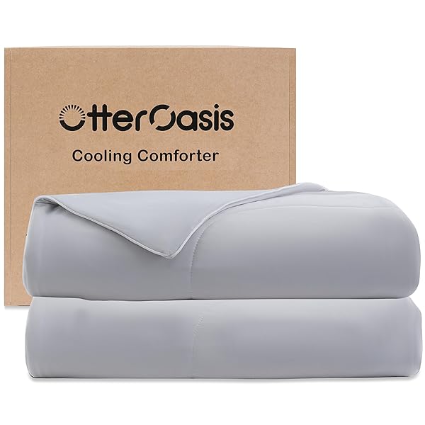 OTTEROASIS COOLING COMFORTER OVERSIZED KING FOR HOT SLEEPERS,...