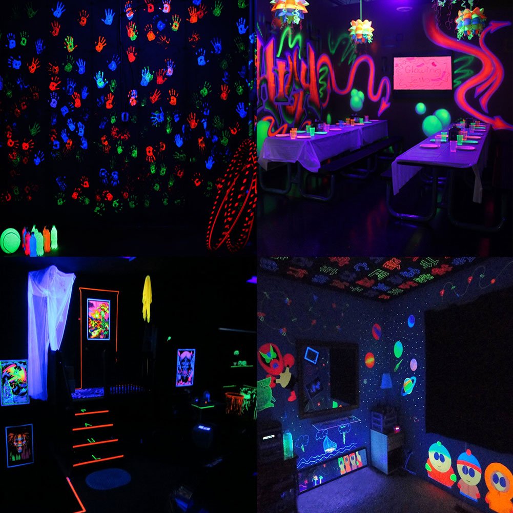 Black Lights Musical Instruments, Stage & Studio WOWTOU 395nm 18x3W UV