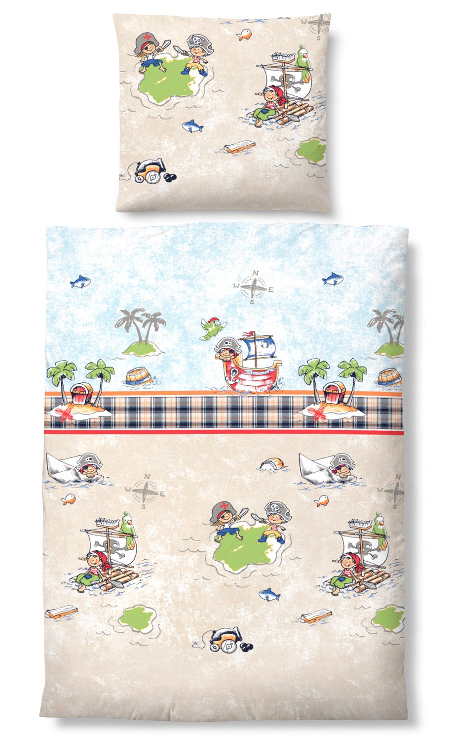 biberna Kids & Teens 0044881 Bed Linen Set with Pillowcase (Cotton) 1x 100 x 135 cm + 1x 40 x 60 cm Burgundy