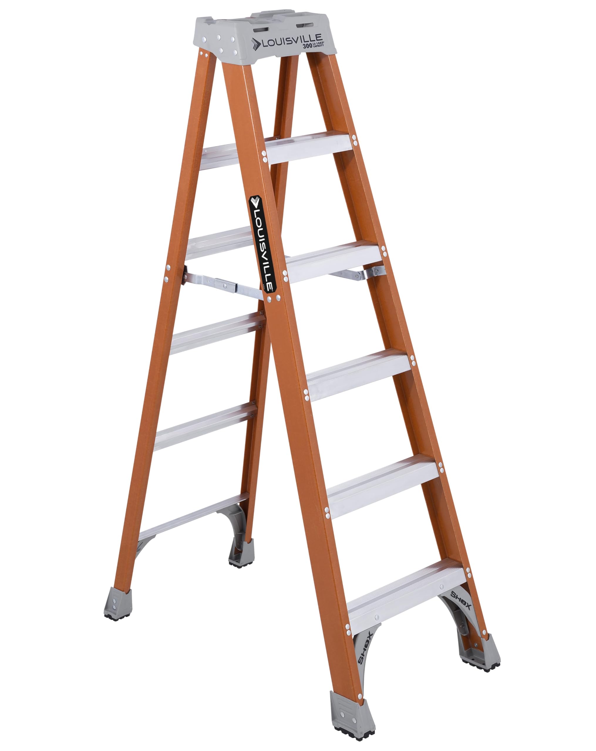 Photo 1 of Louisville Ladder 6-Foot Fiberglass Step Ladder, 300-Pound Load Capacity, Type IA, FS1506