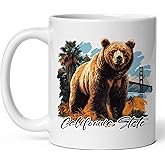 California State Ceramic Coffee Mug 11oz Golden State – Tea Coffee Mug with Comfortable Grip – Unique Travel Gift Cup for Office or Home – Vibrant Long-Lasting Print ID44991
