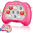 Aolgen Quick Push Game，Pop Game Fidget Toys, Fast Push Bubble Game, Handheld Puzzle Game Sensory Toys ，Light Up Push Pop Game for Kids 3-12 Girls and Boys Teens Adults Decompression (Pink)