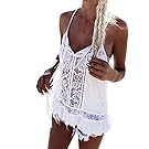 XIAOFEIXIA Sexy Women Beach Lace Vest Top Ladies Sexy Sleeveless Chiffon Summer Tops Shirts