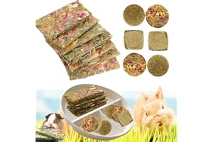 Abizoo Rabbit Treat,Natural Molar Timothy Hay Herbal Floral Scent Snack Chew Toys Gift for Bunny Chinchillas Hamster Gerbils,12 Pcs Small Animals Cage Accessories Guinea Pig Treats