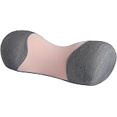 Bespilow Cervical Neck Traction Pillow for Pain Relief - 30 Min Daily Stretcher &amp; Relaxer - Dual-Layer Memory Foam Neck Roll for Back Sleeping - Small Orthopedic Bolster with Cooling Cover
