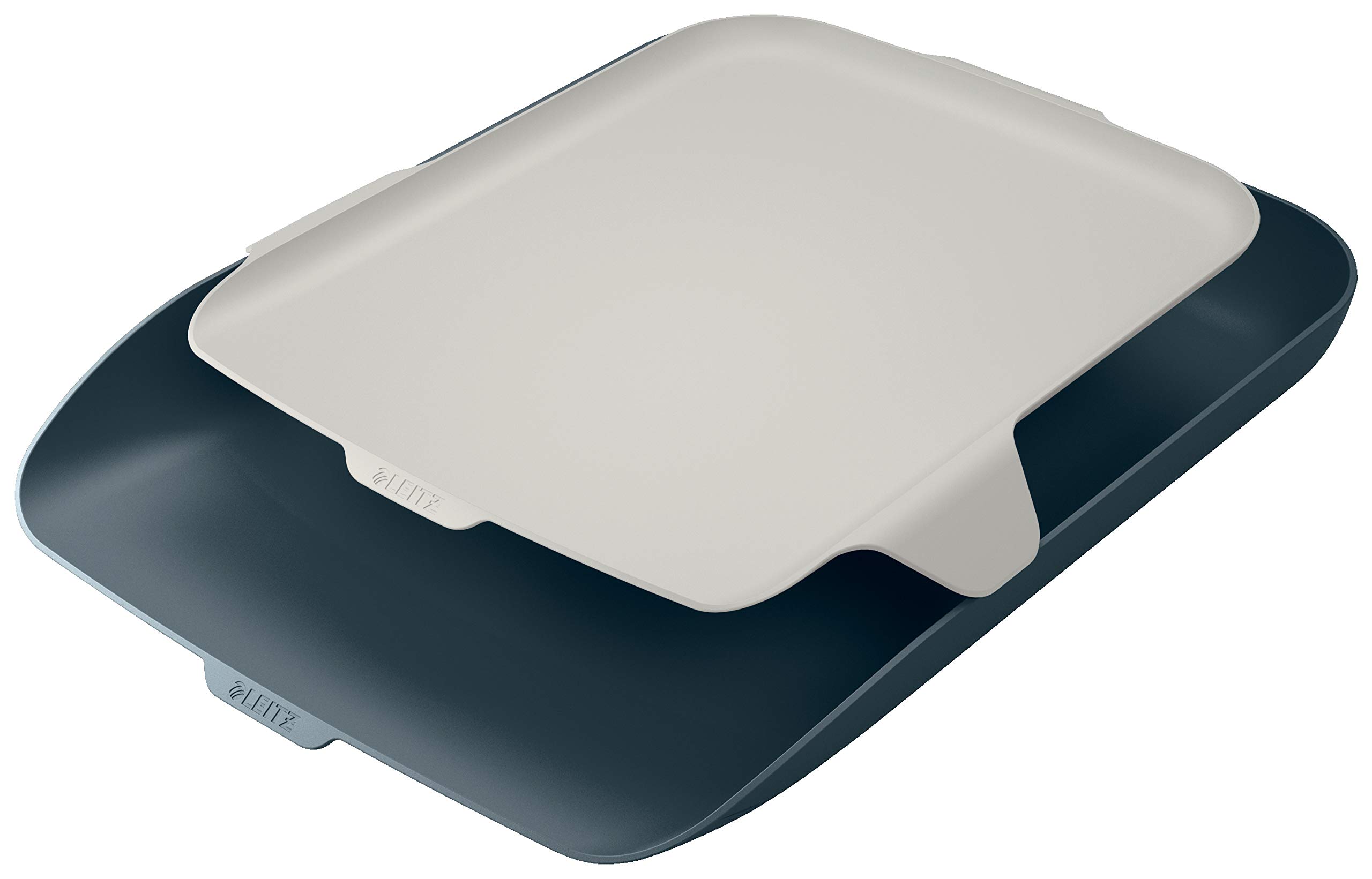 Leitz A4 Letter Tray With Desk Organiser, Cosy Range, Velvet Grey, 52590089