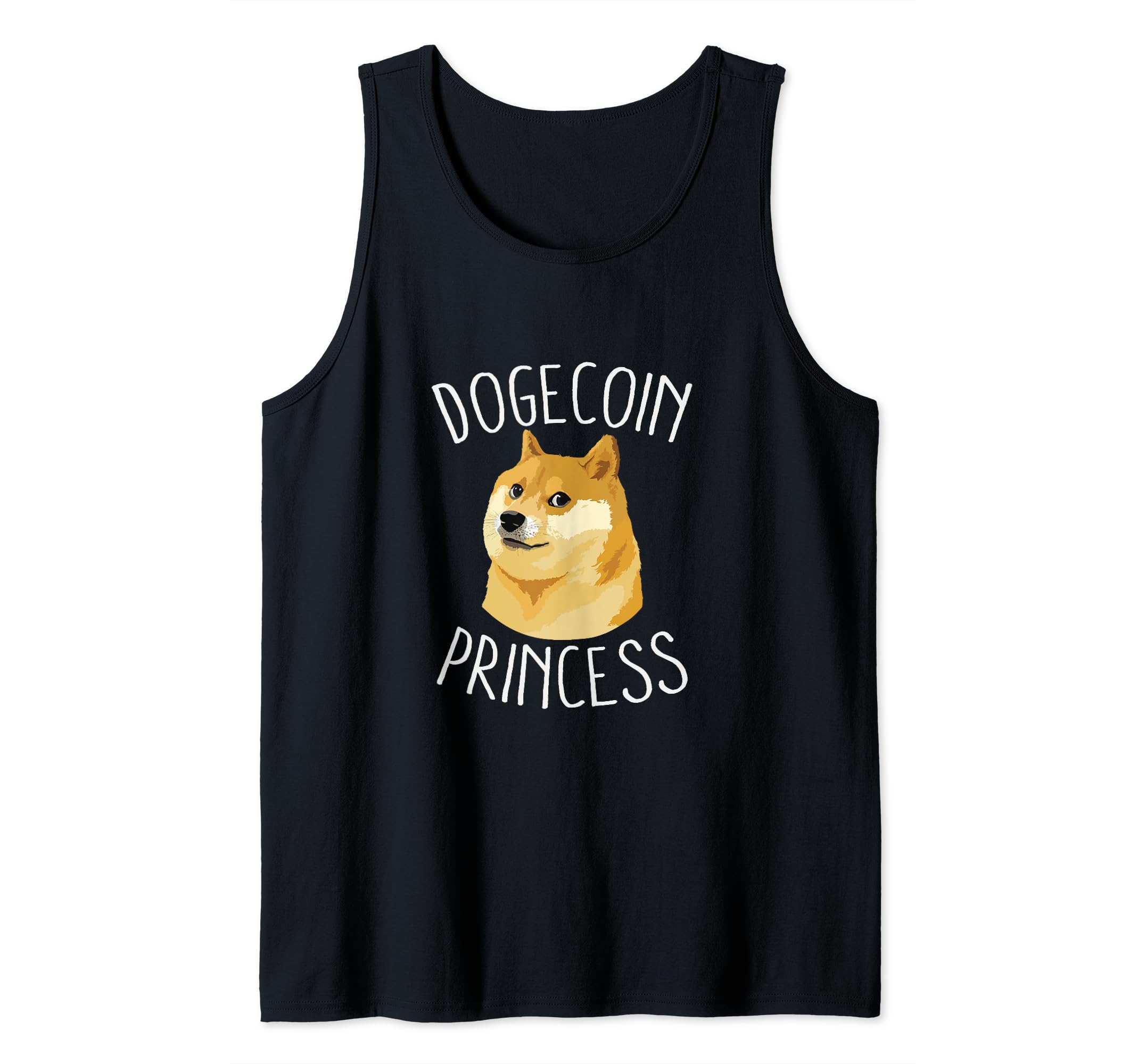 Dogecoin Princess Funny Cryptocurrency Coin HODL Blockchain Tank Top