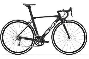 SAVADECK Carbon Road Bike with Shimano SORA R3000 18 Speed Derailleur System,Racing Bicycle with Carbon Fiber Frame Carbon Fork and Double V Brake for Adult
