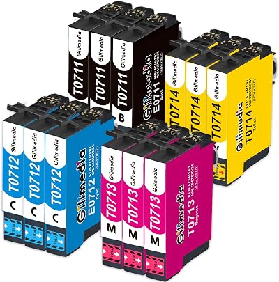GILIMEDIA T0715 Multipack Ink Cartridges for Epson T0711-714 (12 Pack)