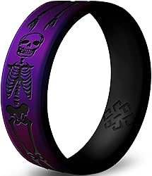 Knot Theory Skeleton Silicone Ring for Men and
