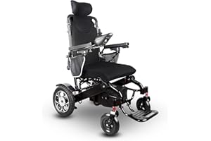 Alton Mobility - SHAWK Reclining Foldable Lightweight Electric Wheelchair 500W Motor330 lbs 13 miles-Black
