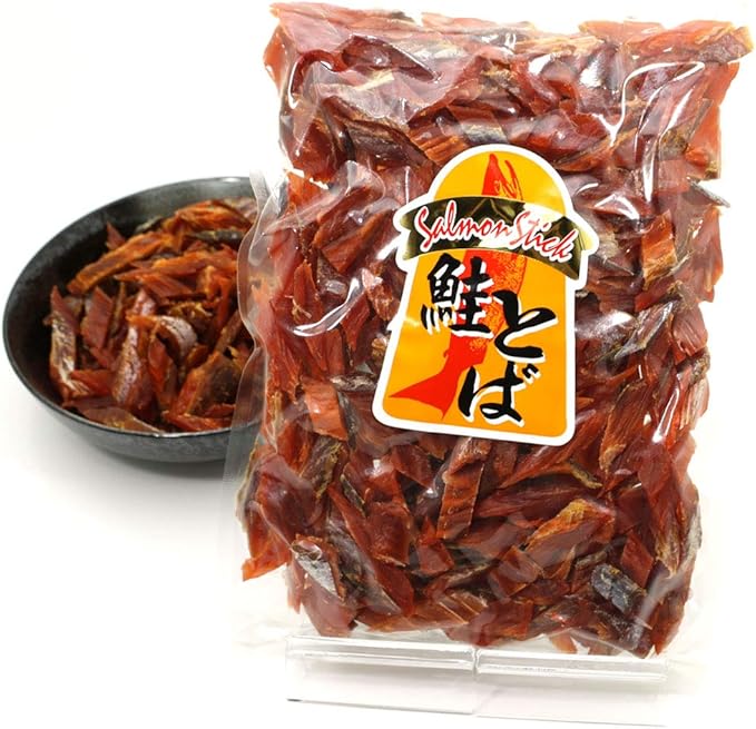 Amazon 鮭とば さけとば 500g ソフト ひと口 カット 北海道産 鮭トバ 業務用 皮なし 鮭とば 燻製 ソフト お歳暮ギフト クリスマスギフト 函館えさん昆布の会 さいとう おつまみ 珍味 通販