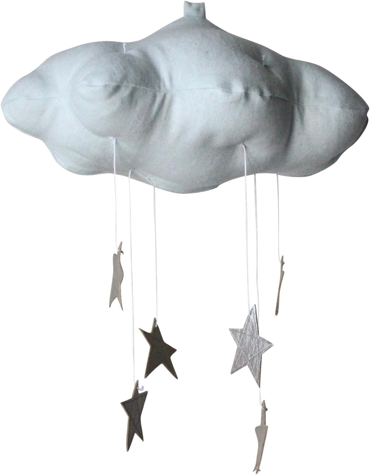 Baby Jives Baby Mobile Crib Mobile - Star Cloud Mobile in Silver and Blue