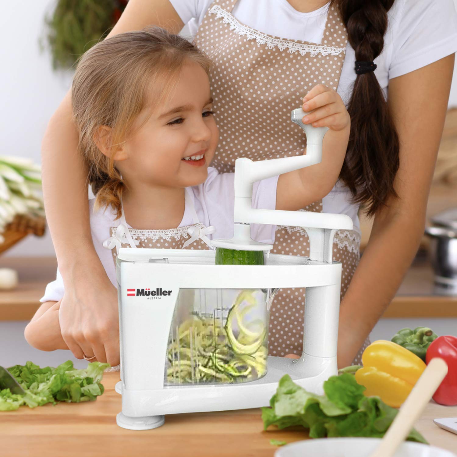 Mueller SpiralUltra MultiBlade Spiralizer, 8 into 1 Spiral Slicer