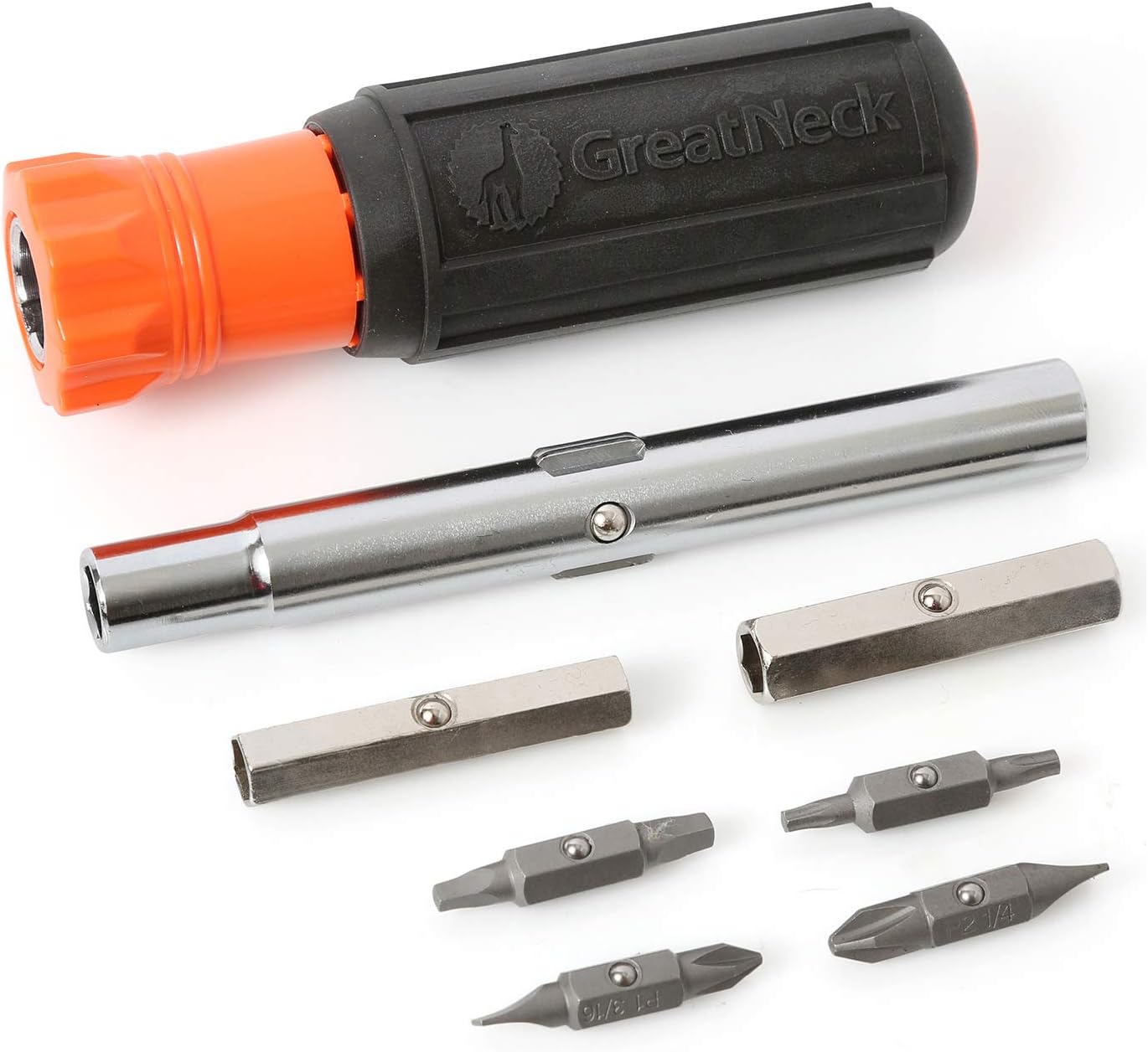 GreatNeck SD11RC 11 in 1 Screwdriver and Nut Driver Set, Multi-Bit Cushion Grip, Multi Tool Screwdriver Kit, HVAC tools, Electrician Tools: Home Improvement