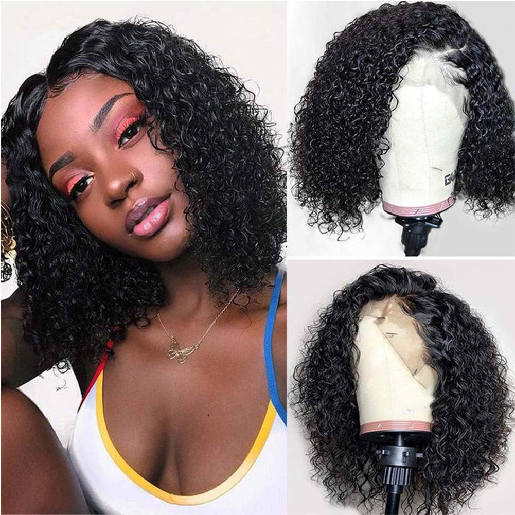 Amazon Com Lumiere Hair Short Curly Bob Wigs Human Hair Lace