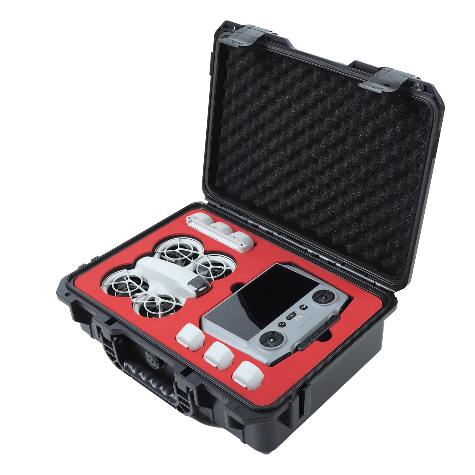 View 1 of **ONLY THE CASE**
Drogear Travel Hard Case for DJI Neo Fly More Combo | Holds Up to 10 Batteries, Fits Drone, DJI RC 2 / RC-N2 Remote Controller, Charging Hub & Accessories | IP67 Waterproof, Shockproof, Dustproof