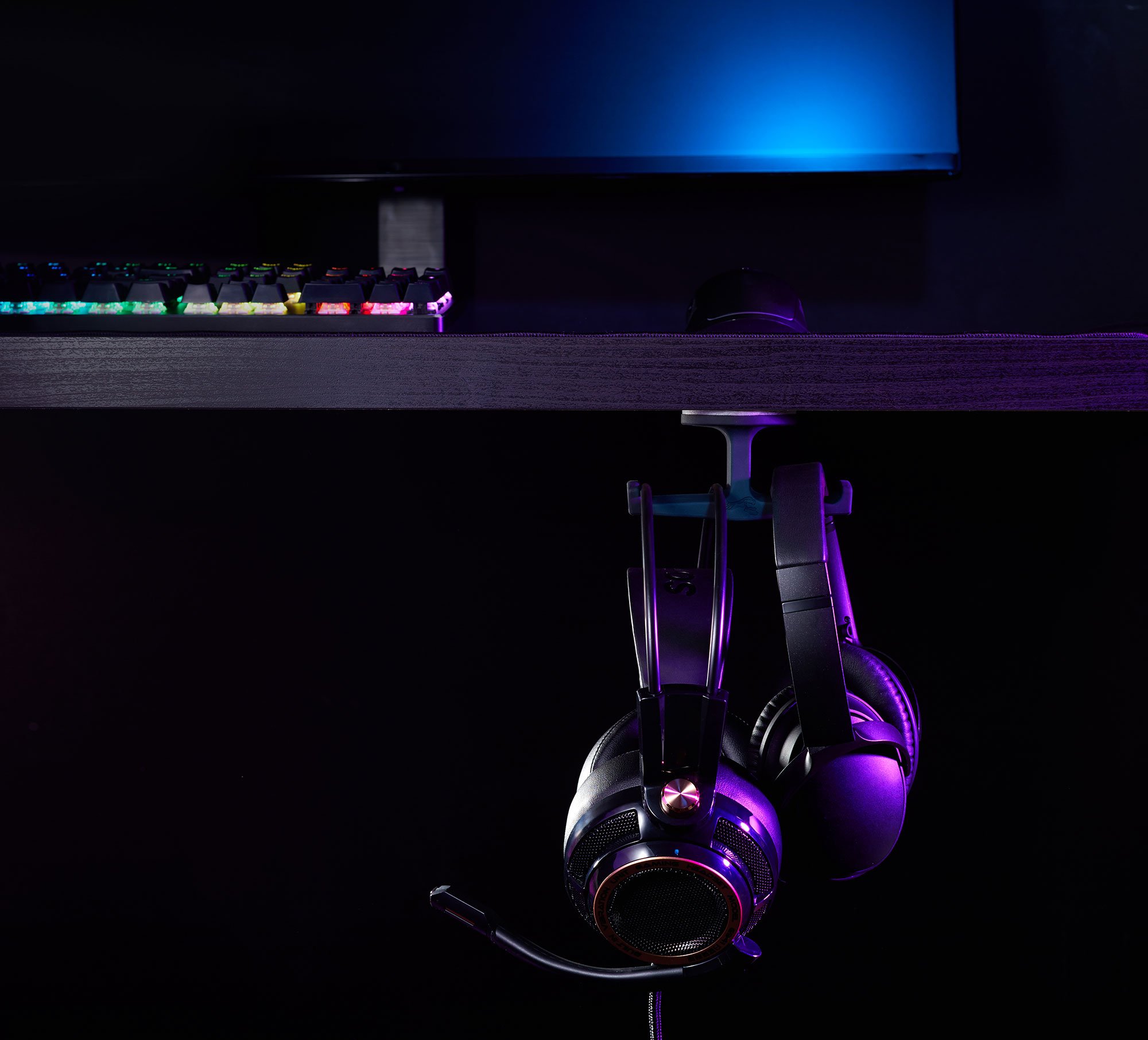 Glorious Trident Under Desk Gaming Headset/Headphone Stand Mount