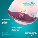 HoMedics Bubblemate Foot Spa Massager with Warm Function & Pumice Stone view 6