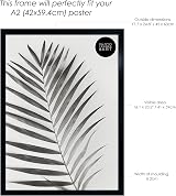 pf+a Perspex Window Pack Of 3 A2 Poster Frames Black Frames 42x59.4cm view 2